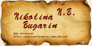 Nikolina Bugarin vizit kartica